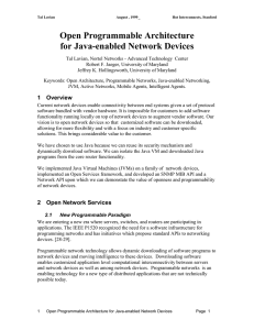Open Programmable Architecture for Java-enabled Network Devices