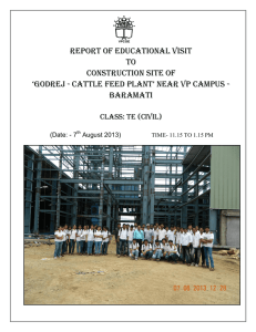 REPORT OF EDUCATIONAL VISIT To Construction site of
