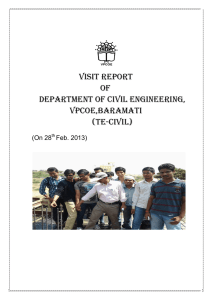 VISIT REPORT OF Department of Civil Engineering,