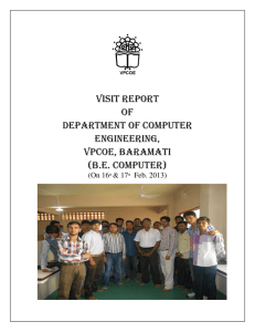 VISIT REPORT OF DEPARTMENT OF COMPUTER