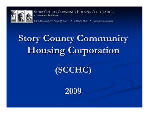 Story County Community Housing Corporation (SCCHC) 2009