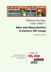 “Before the War, I was a Man”: Men and Masculinities