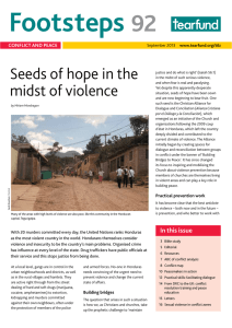 Footsteps  92 Seeds of hope in the