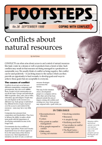 FOOTSTEPS Conflicts about natural resources No.36 SEPTEMBER 1998