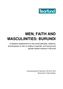 MEN, FAITH AND MASCULINITIES: BURUNDI