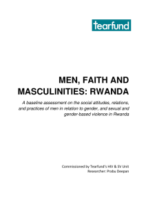 MEN, FAITH AND MASCULINITIES: RWANDA