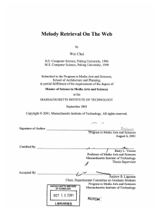 Melody  Retrieval On  The Web Wei Chai