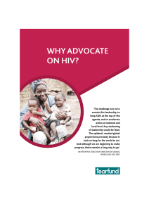 WHY ADVOCATE ON HIV?