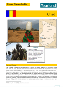 Chad Climate Change Profile  General Climate