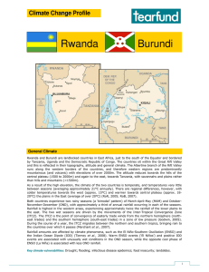 Rwanda          ... Climate Change Profile General Climate