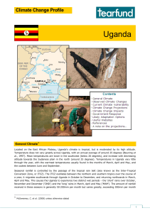 Uganda Climate Change Profile General Climate