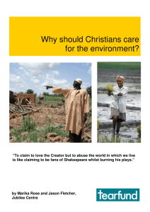Why should Christians care for the environment?