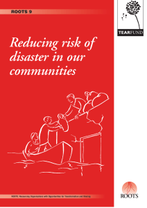 Reducing risk of disaster in our communities ROOTS