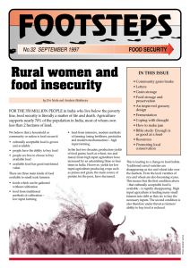 FOOTSTEPS Rural women and food insecurity No.32  SEPTEMBER 1997