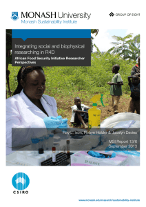 Integrating social and biophysical researching in R4D MSI Report 13/6