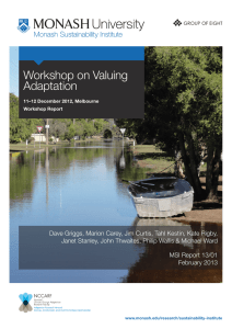 Workshop on Valuing Adaptation