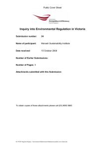 Inquiry into Environmental Regulation in Victoria