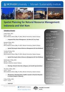 Spatial Planning for Natural Resource Management: Indonesia and Viet Nam  Delegates