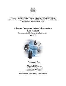 Advance Computer Network Laboratory Lab Manual Prepared By: