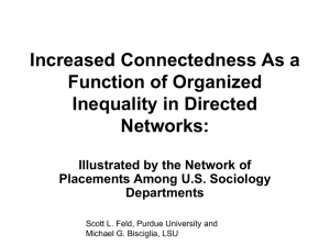 Increased Connectedness As a Function of Organized Inequality in Directed Networks: