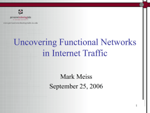 Uncovering Functional Networks in Internet Traffic Mark Meiss September 25, 2006