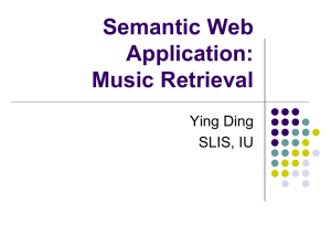 Semantic Web Application: Music Retrieval Ying Ding