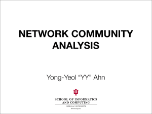 NETWORK COMMUNITY ANALYSIS Yong-Yeol “YY” Ahn