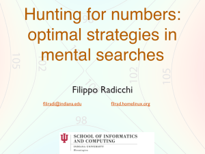 Hunting for numbers: optimal strategies in mental searches 1.4