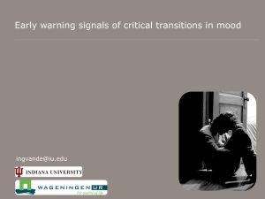 Early warning signals of critical transitions in mood