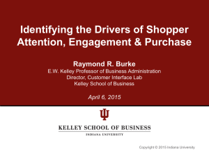 Identifying the Drivers of Shopper Attention, Engagement &amp; Purchase Raymond R. Burke