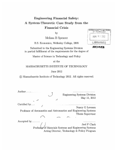 Financial  Crisis Engineering  Financial  Safety:
