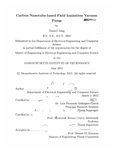ARC Carbon Nanotube-based  Field  Ionization  Vacuum Pump Daniel  .Jang