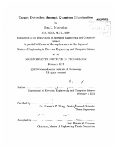 Target  Detection  through  Quantum Illumination