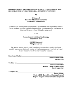 FEASIBILITY, BENEFITS AND CHALLENGES OF MODULAR CONSTRUCTION IN HIGH