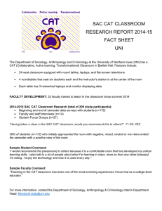 SAC CAT CLASSROOM RESEARCH REPORT 2014-15 FACT SHEET UNI