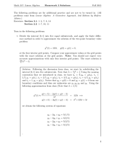 Math 317: Linear Algebra Homework 3 Solutions Fall 2015