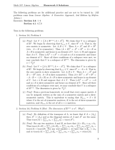 Math 317: Linear Algebra Homework 8 Solutions
