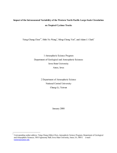 Impact of the Intraseasonal Variability of the Western North Pacific... on Tropical Cyclone Tracks