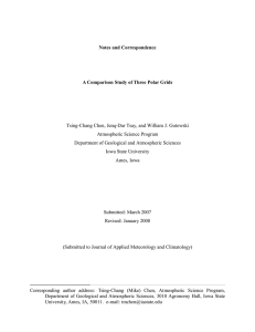 Notes and Correspondence A Comparison Study of Three Polar Grids