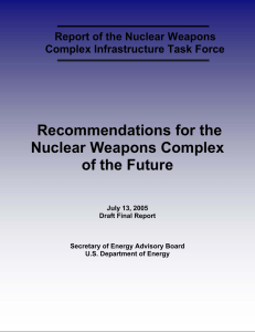 Recommendations for the Nuclear Weapons Complex of the Future