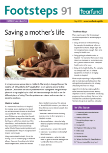 Footsteps  91 Saving a mother’s life