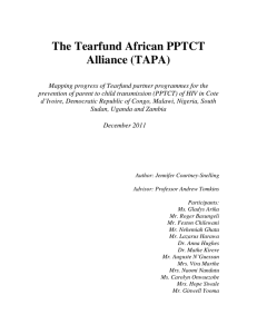 The Tearfund African PPTCT Alliance (TAPA)