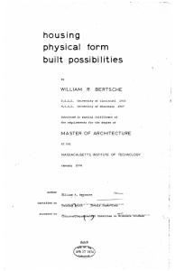 housing physical form built  possibilities WILLIAM