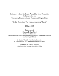 Testimony before the House Armed Services Committee Subcommittee on