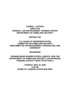 CONNIE L. PATRICK DIRECTOR FEDERAL LAW ENFORCEMENT TRAINING CENTER