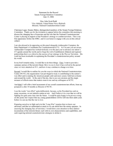 Statement for the Record Senate Foreign Relations Committee June 13, 2006