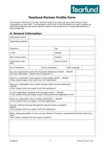 Tearfund Partner Profile Form