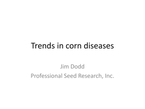 Trends in corn diseases Jim Dodd Professional Seed Research, Inc.