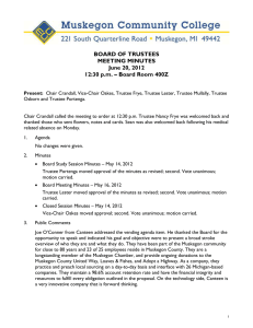 BOARD OF TRUSTEES MEETING MINUTES June 20, 2012