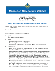 BOARD OF TRUSTEES STUDY SESSION MINUTES October 14, 2013 - 4:00 p.m.